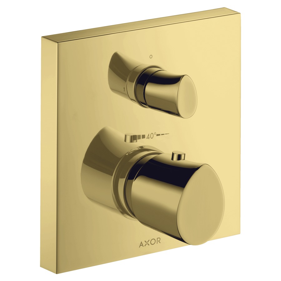 Thermostat STARCK ORGANIC UP
set de montage final
17 x 17 cm, avec robinet
d'arrêt, sans corps à
encastrer 751 011, débit
26 l/min, groupe acoustique I
