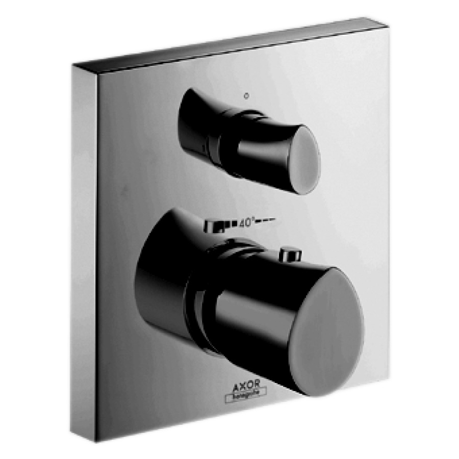 Thermostat STARCK ORGANIC UP
set de montage final
17 x 17 cm, avec robinet
d'arrêt et inverseur
sans corps à encastrer 757 011
débit 26 l/min
groupe acoustique I