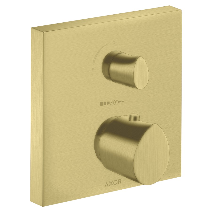 Thermostat STARCK ORGANIC UP
set de montage final
17 x 17 cm, avec robinet
d'arrêt et inverseur
sans corps à encastrer 757 011
débit 26 l/min
groupe acoustique I