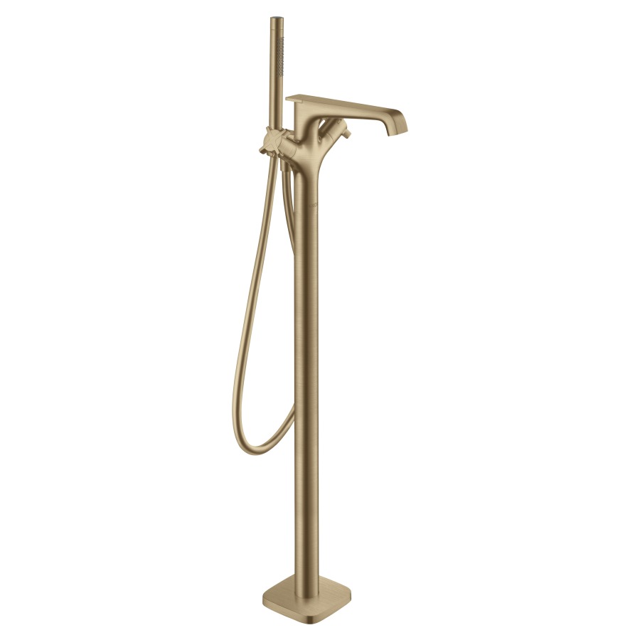 Mélangeur de bain CITTERIO E
thermostat, S 190 mm, goulot
fixe, H jusqu'à aérateur
746-826 mm, avec colonne
pour montage à pose libre
inverseur, douche à main
Starck, tuyau de douche 125 cm
débit 20 l/min, sans corps
à encastrer 758 415
groupe acoustique NT