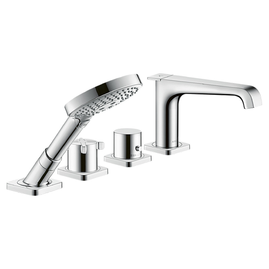 Garniture de rempliss.
CITTERIO E, 4 trous thermostat
goulot pour gorge de baignoire
S 190 mm, avec robinet d'arrêt
e inverseur, douche à main
Raindance Select S 120, set
final, pour montage sur bord
carrelé, sans corps à
encastrer 758 028
groupe acoustique NT
