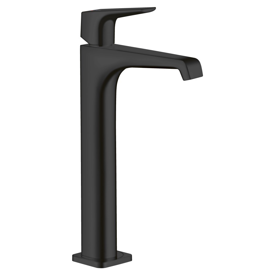 Mélangeur de lavabo CITTERIO E
S 163 mm, H 335 mm, goulot
fixe, poignée à levier
avec vidage à plaque toujours
ouverte, débit 5 l/min
groupe acoustique I