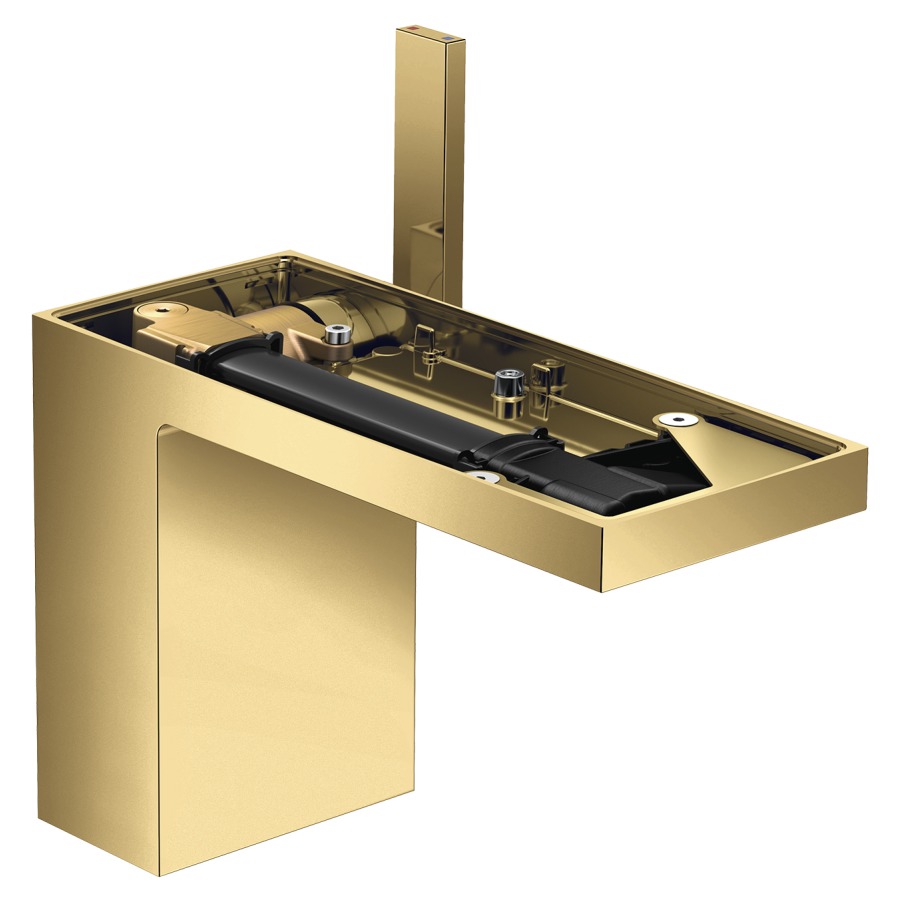 Mélangeur de lavabo MyEdition
S 150 mm, goulot fixe
hauteur d'écoulement 110 mm
avec vidage Push-Open
débit 5 l/min, sans plaque
de recouvrement 758 355