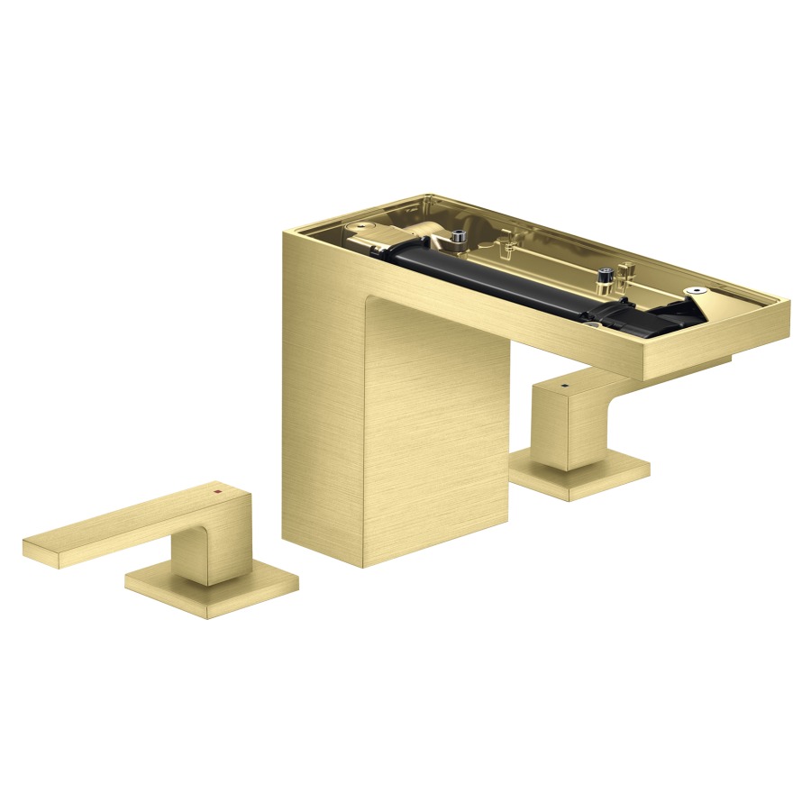 Mélangeur de lavabo 3-trou
MyEdition
S 150 mm, goulot fixe
hauteur d'écoulement 109 mm
avec vidage Push-Open
débit 5 l/min, sans plaque de
recouvrement 758 355