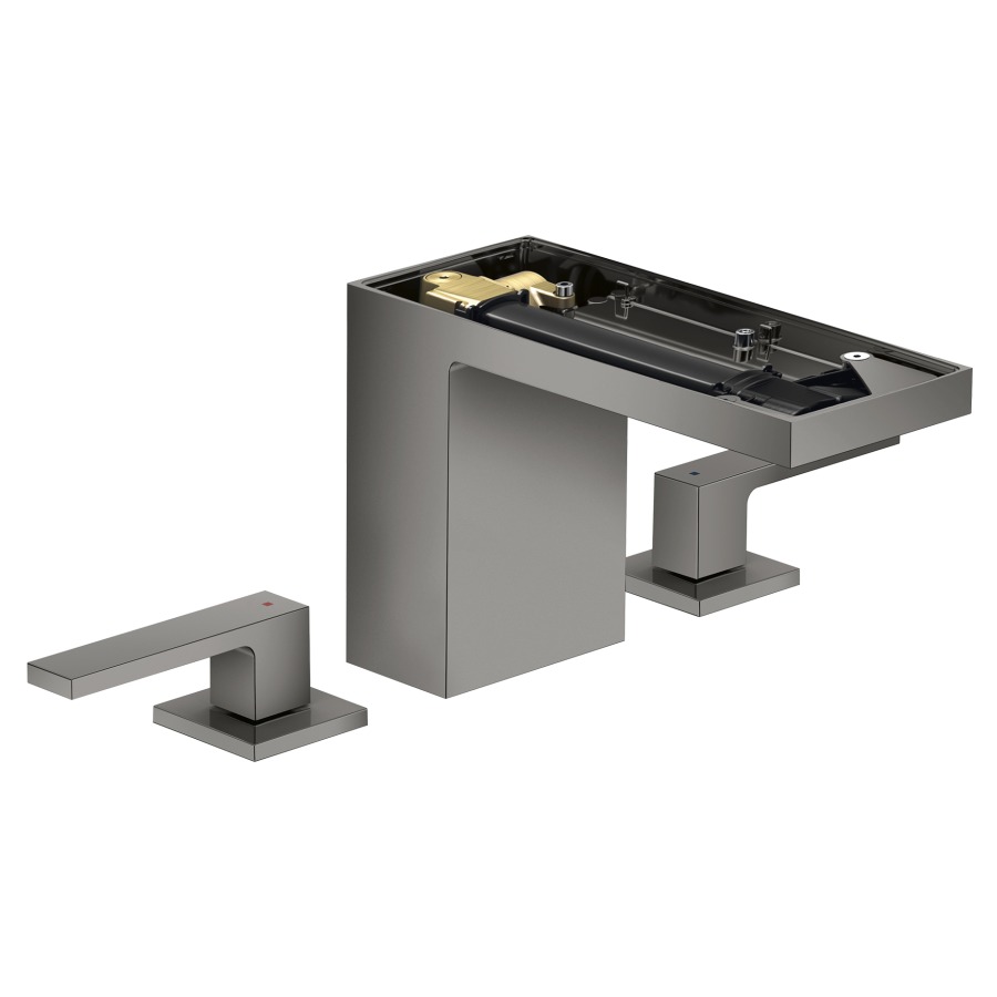 Mélangeur de lavabo 3-trou
MyEdition
S 150 mm, goulot fixe
hauteur d'écoulement 109 mm
avec vidage Push-Open
débit 5 l/min, sans plaque de
recouvrement 758 355