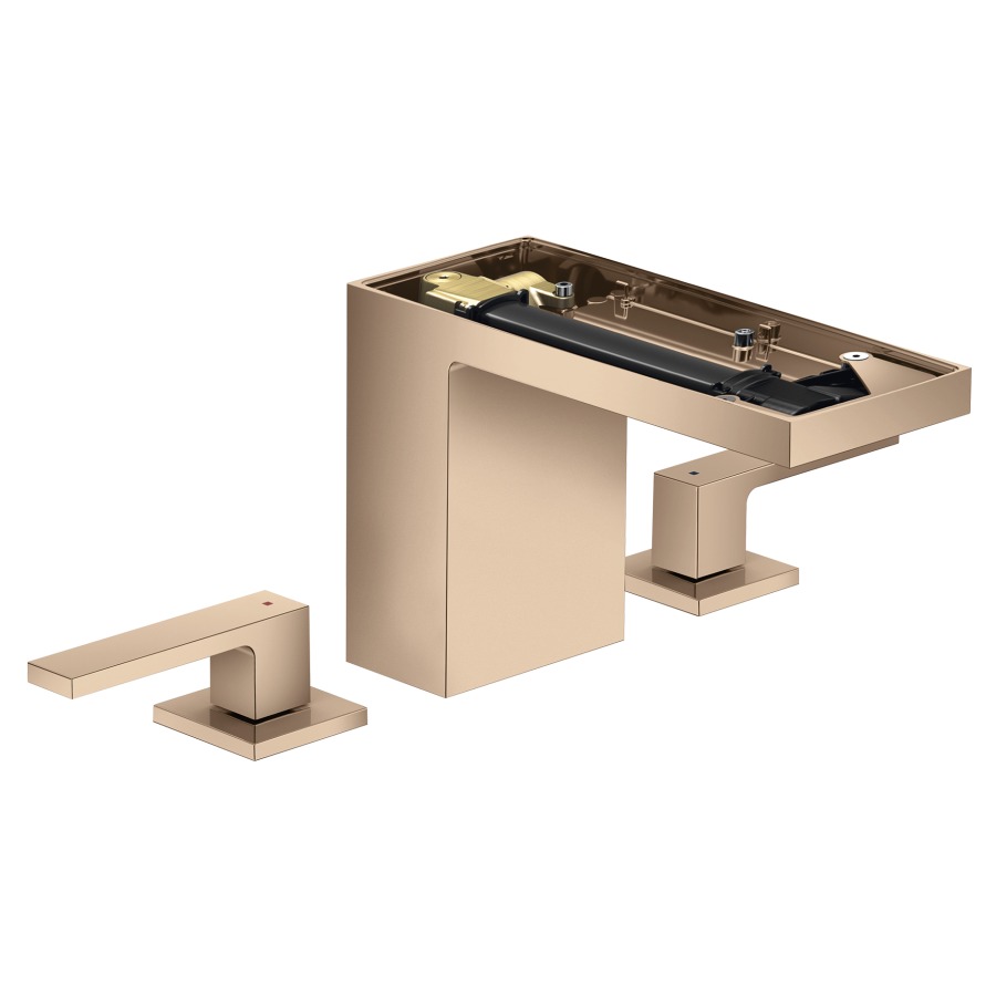 Mélangeur de lavabo 3-trou
MyEdition
S 150 mm, goulot fixe
hauteur d'écoulement 109 mm
avec vidage Push-Open
débit 5 l/min, sans plaque de
recouvrement 758 355