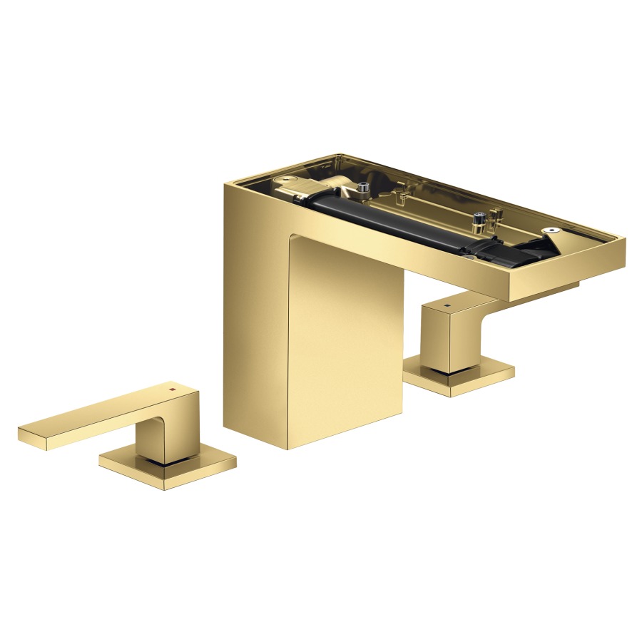 Mélangeur de lavabo 3-trou
MyEdition
S 150 mm, goulot fixe
hauteur d'écoulement 109 mm
avec vidage Push-Open
débit 5 l/min, sans plaque de
recouvrement 758 355