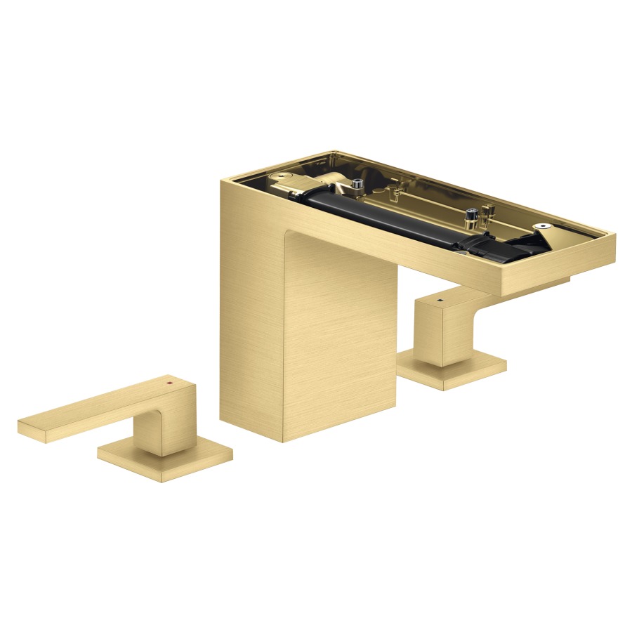 Mélangeur de lavabo 3-trou
MyEdition
S 150 mm, goulot fixe
hauteur d'écoulement 109 mm
avec vidage Push-Open
débit 5 l/min, sans plaque de
recouvrement 758 355