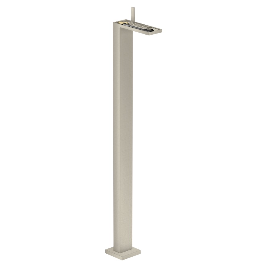 Mélangeur de lavabo MyEdition
au sol
S 196 mm, goulot fixe
hauteur d'écoulement 1158 mm
avec vidage Push-Open
débit 5 l/min, sans plaque de
recouvrement 758 356