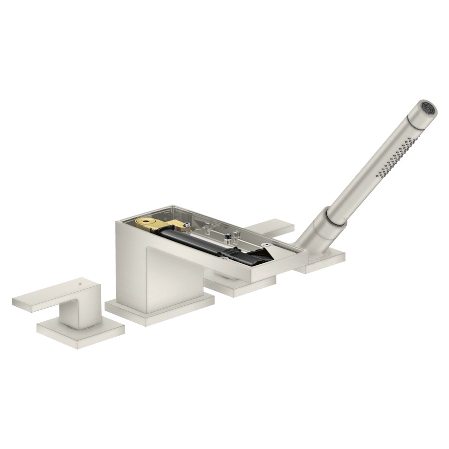 Garniture de remplissage
MyEdition
4-trous, S 151 mm, inverseur
goulot jet normal
douche à main Rain, Mono
sans plaque de recouvrement
758 355