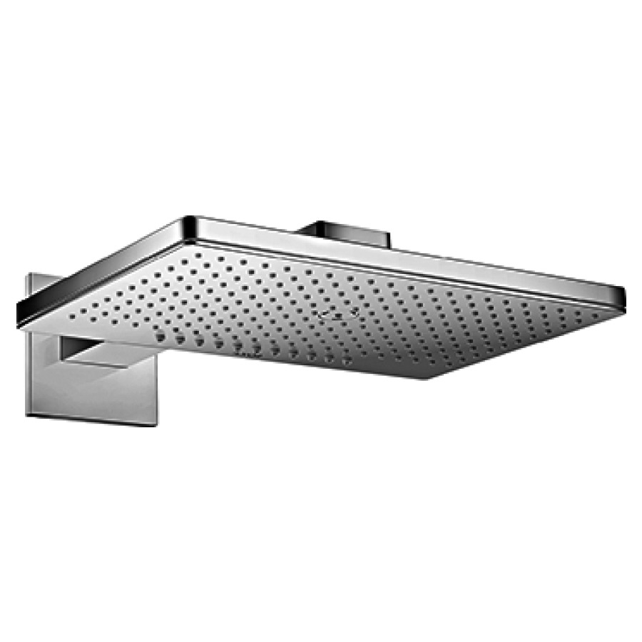 Douche murale SHOWERSOLUTIONS
46 x 30 cm, 2jet
Rain, Rainstream
débit 20/17 l/min, bras de
douche 46 cm, sans corps à
encastrer 757 011