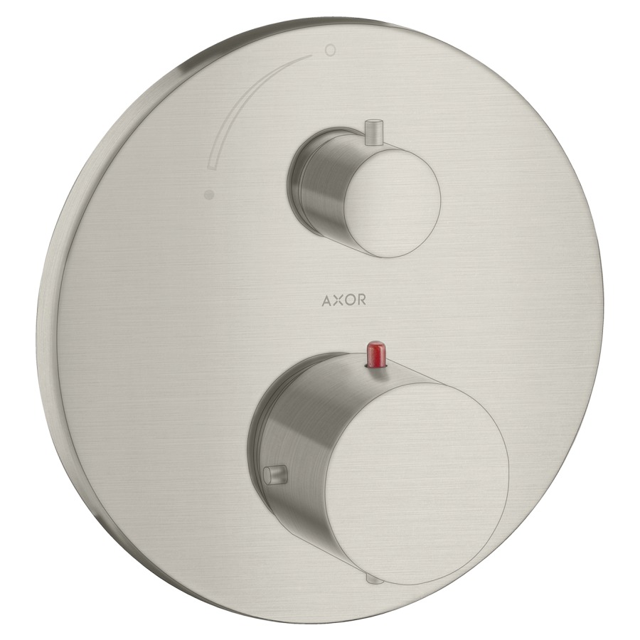 Thermostat STARCK UP
set de montage final, D 17 cm
avec robinet d'arrêt
sans corps à encastrer 757 011
débit 26 l/min
groupe acoustique I
