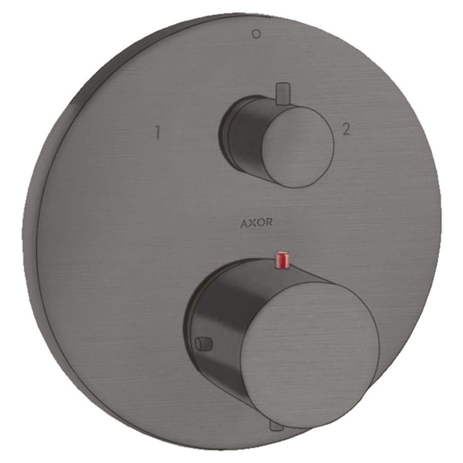 Thermostat STARCK UP
set de montage final, D 17 cm
avec robinet d'arrêt et
inverseur, sans corps à
encastrer 757 011, débit
26 l/min, groupe acoustique I