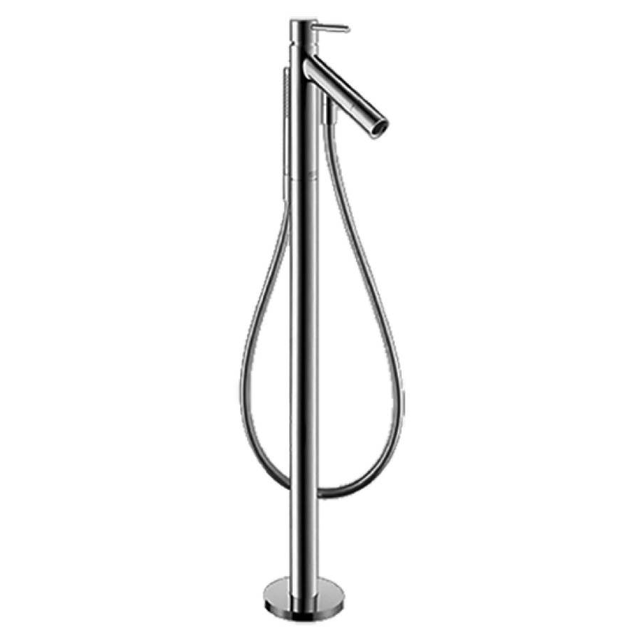 Mélangeur de bain STARCK
S 156 mm, goulot fixe
H jusqu'à aérateur 677-757 mm
avec colonne
pour montage à pose libre
tuyau, douche à main
sans corps à encastrer 758 415
groupe acoustique I