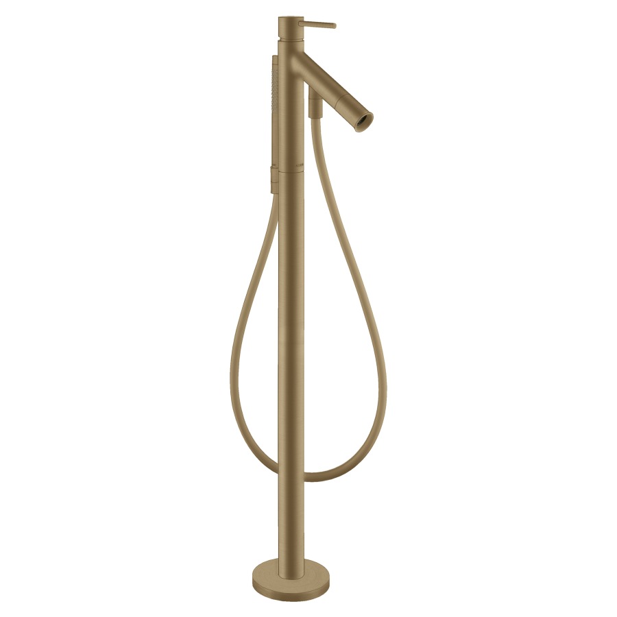 Mélangeur de bain STARCK
S 156 mm, goulot fixe
H jusqu'à aérateur 677-757 mm
avec colonne
pour montage à pose libre
tuyau, douche à main
sans corps à encastrer 758 415
groupe acoustique I