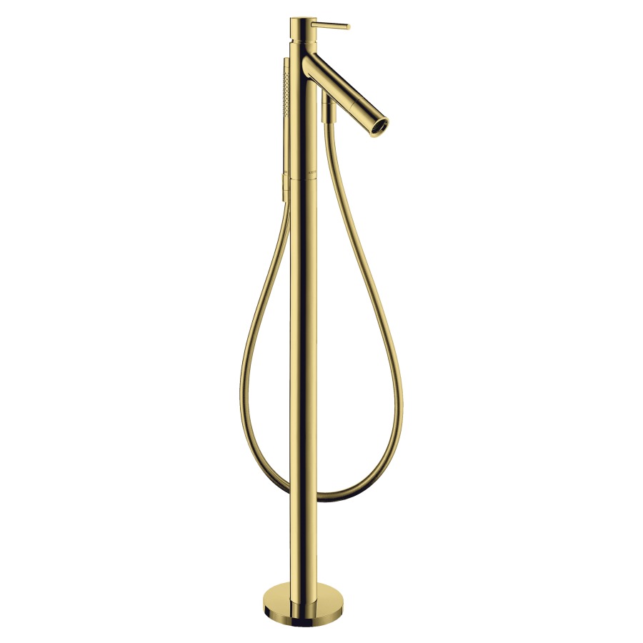 Mélangeur de bain STARCK
S 156 mm, goulot fixe
H jusqu'à aérateur 677-757 mm
avec colonne
pour montage à pose libre
tuyau, douche à main
sans corps à encastrer 758 415
groupe acoustique I