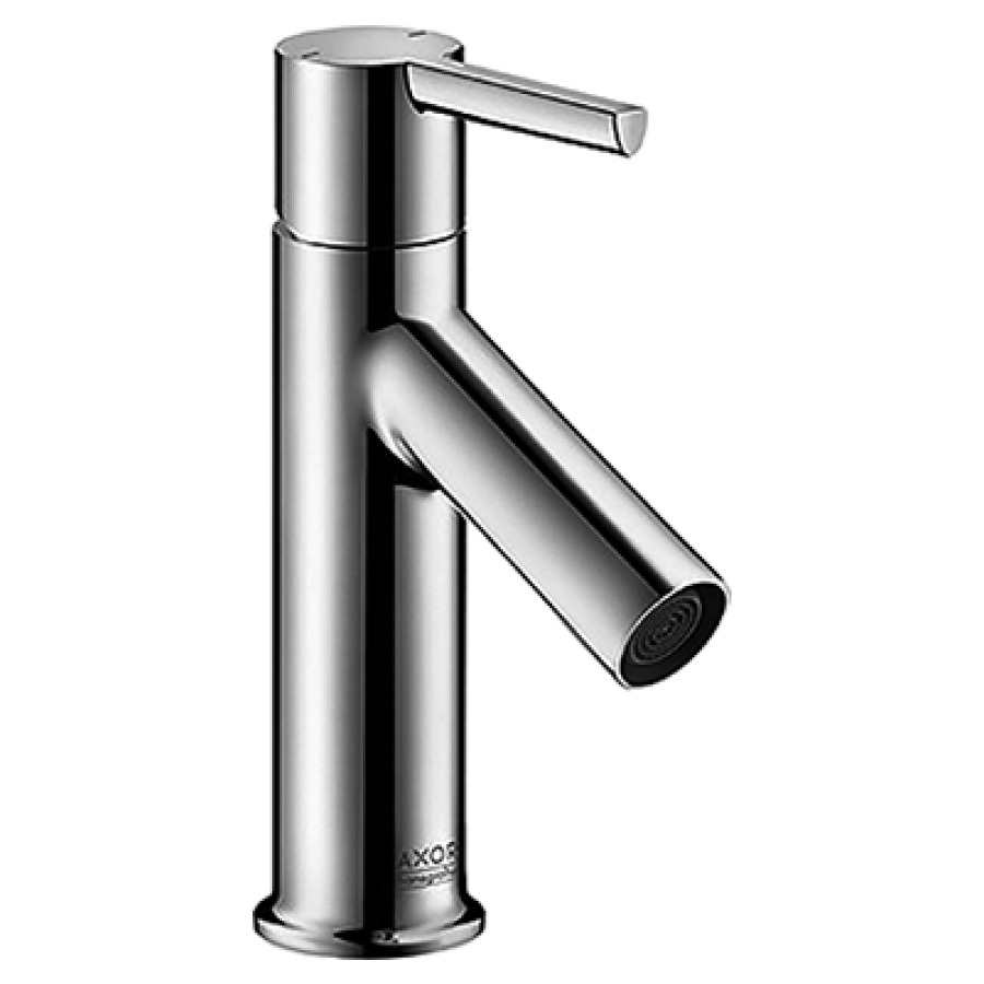 Mélangeur de lavabo STARCK
S 86 mm, goulot fixe
levier de commande
vidage excentrique, débit
5 l/min, groupe acoustique I