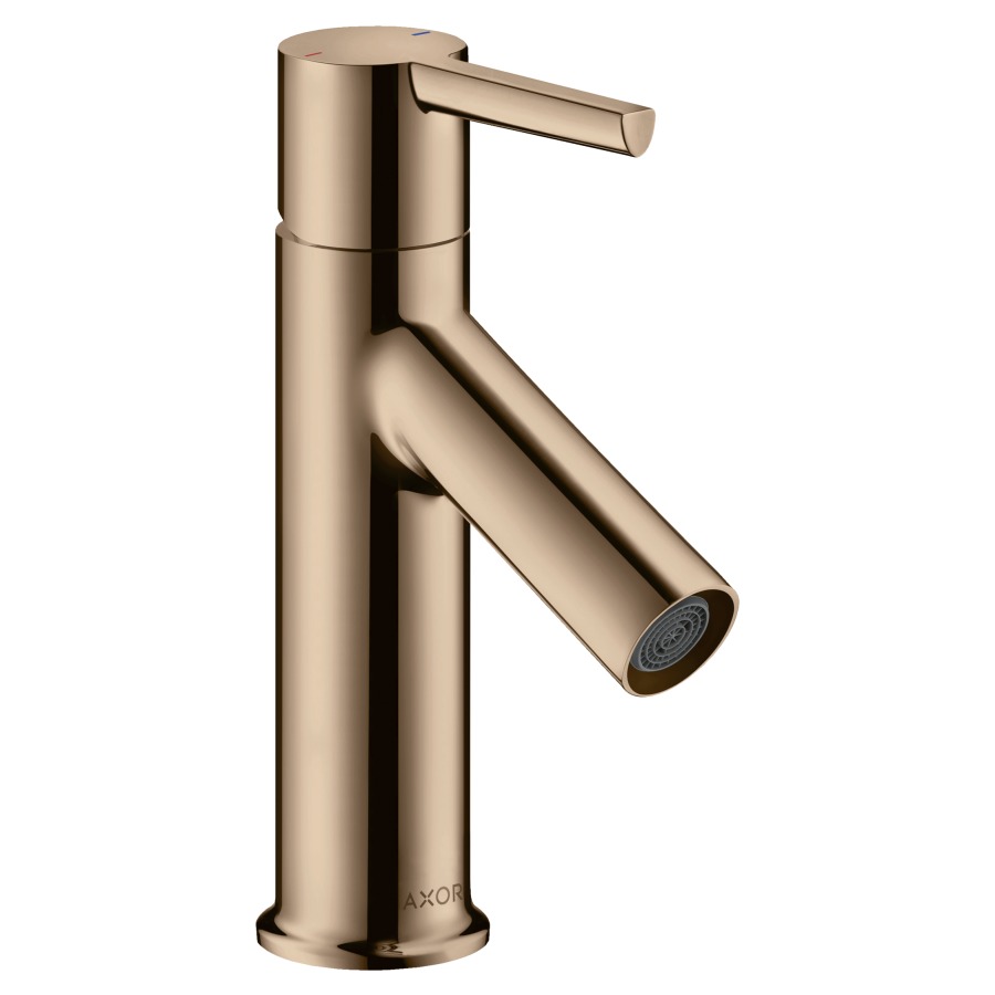 Mélangeur de lavabo STARCK
S 86 mm, goulot fixe
levier de commande
vidage excentrique, débit
5 l/min, groupe acoustique I