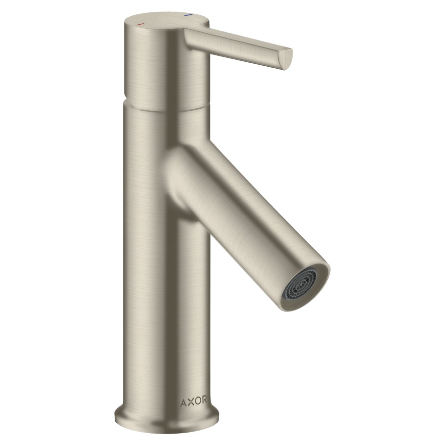 Mélangeur de lavabo STARCK
S 86 mm, goulot fixe
levier de commande
vidage excentrique, débit
5 l/min, groupe acoustique I