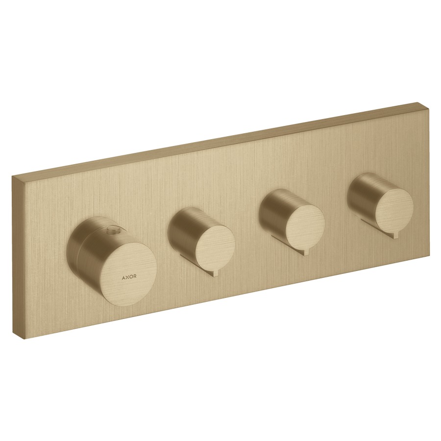Module Thermostat STARCK UP
set de montage final, plaque
de recouvrement 12 x 36 cm
thermostat Highflow
avec 3 robinets d'arrêt
sans corps à encastrer 757 031
groupe acoustique II