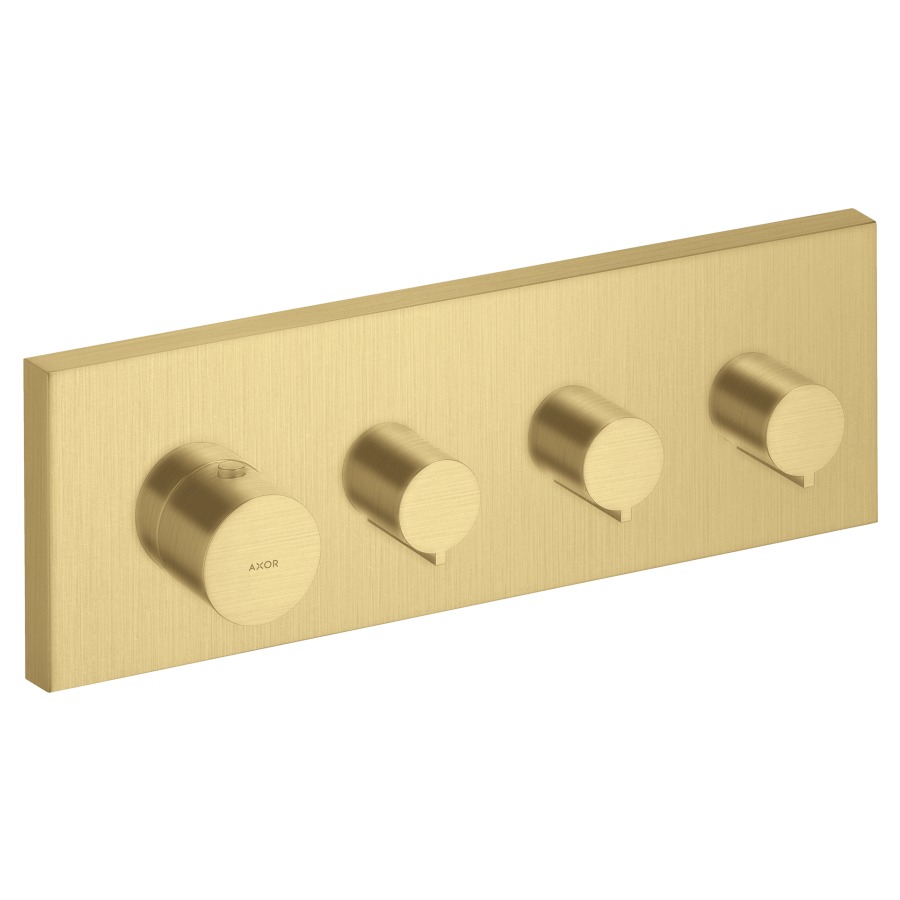 Module Thermostat STARCK UP
set de montage final, plaque
de recouvrement 12 x 36 cm
thermostat Highflow
avec 3 robinets d'arrêt
sans corps à encastrer 757 031
groupe acoustique II