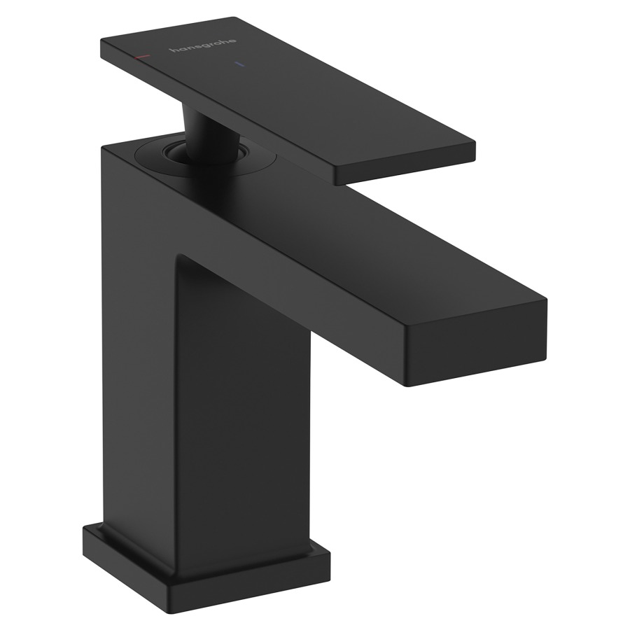 Mélangeur de lavabo TECTURIS E
80, S 122 mm, goulot fixe
hauteur d'écoulement 90 mm
EcoSmart+, CoolStart - eau
froide par position de levier
au milieu, sans garniture
d'écoulement, débit 4 l/min