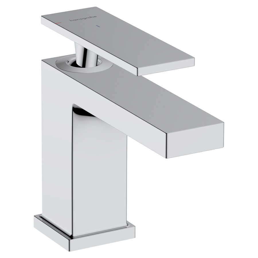 Mélangeur de lavabo TECTURIS E
80, S 122 mm, goulot fixe
hauteur d'écoulement 90 mm
EcoSmart+, CoolStart - eau
froide par position de levier
au milieu, avec vidage
excentrique, débit 4 l/min