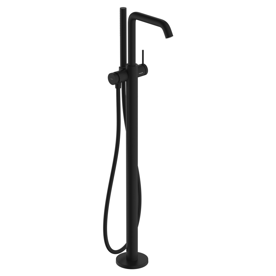 Mélangeur de bain TECTURIS S
S 194 mm, goulot fixe
H jusqu'à aérateur 857-937 mm
avec colonne pour montage à
pose libre, douche à main
bâton, tuyau de douche
support de douche, sans corps
à encastrer 758 415