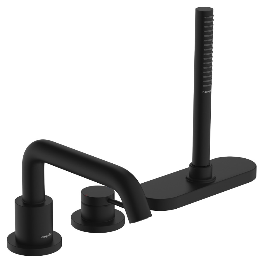 Garniture de remplissage
TECTURIS S
3 trous, goulot pour gorge de
baignoire S 194 mm, mélangeur
douche à main jet Rain, Mono
set final pour montage sur
gorge de baignoire, sans corps
à encastrer 757 058