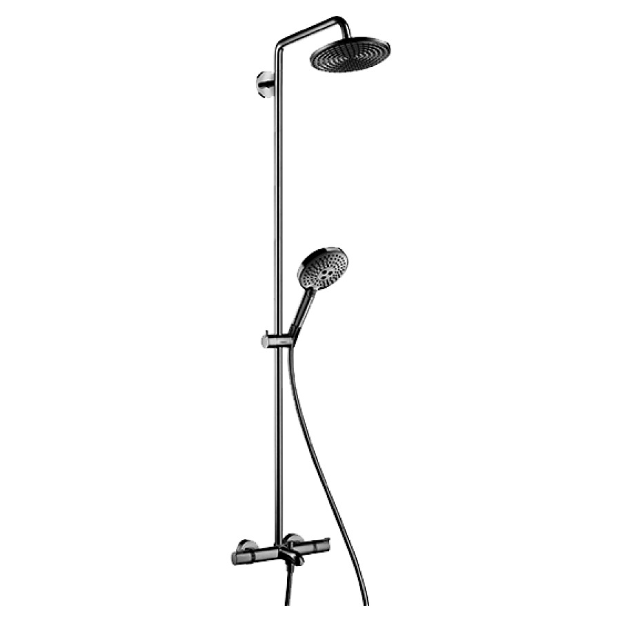 Système de douche RAINDANCE S
SELECT 240 1jet baignoire
E 138-162 mm, mélangeur de
bain thermostat 1/2"
inverseur, robinet d'arrêt
inverseur, douche de tête
Raindance S 240 Air, D 240 mm
fonction AirPower, Quick Clean
bras de douche S 450 mm
orientable 80°, douche à main
Raindance Select S 120 3jet
tuyau de douche Isiflex 160 cm
groupe acoustique I