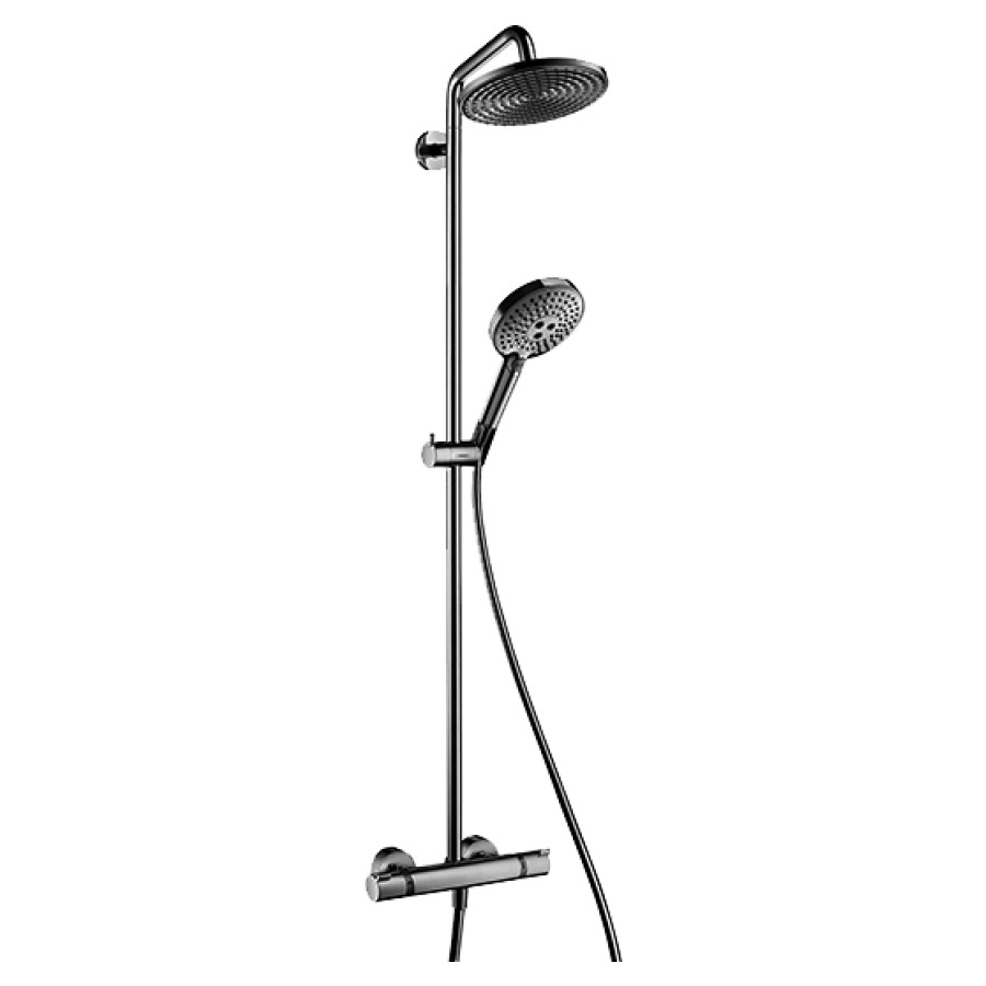 Système de douche RAINDANCE
SELECT S 240 1jet
E 138-162 mm
mélangeur de douche thermostat
1/2", robinet d'arrêt
inverseur, douche de tête
Raindance S 240 Air D 240 mm
fonction AirPower, Quick Clean
bras de douche S 450 mm
orientable 80°, douche à main
Raindance Select S 120 3jet
tuyau de douche Isiflex 160 cm
groupe acoustique I