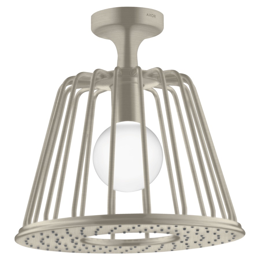 Douche plafond LAMPSHOWER
NENDO, S 265 mm, D 275 mm
1/2", 1jet, Quick Clean
amovible, pour encastrement
au plafond, avec éclairage
intégré 12 V, 5 W, 100-240 V
50-60 Hz, IPX5, 7 m câble
d'éclairage et transformateur
débit 12 l/min, groupe
acoustique NT