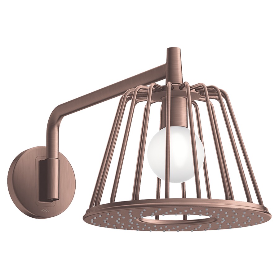 Douche murale LAMPSHOWER NENDO
S 428 mm, D 275 mm, 1/2", 1jet
Quick Clean, orientable
amovible, bras de douche pour
montage mural, avec éclairage
intégré 12 V, 5 W, 100-240 V
50-60 Hz, IPX5, 7 m câble
d'éclairage et transformateur
débit 12 l/min, sans corps à
encastrer 758 788, groupe
acoustique NT