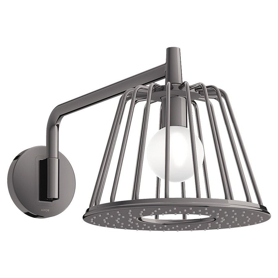 Douche murale LAMPSHOWER NENDO
S 428 mm, D 275 mm, 1/2", 1jet
Quick Clean, orientable
amovible, bras de douche pour
montage mural, avec éclairage
intégré 12 V, 5 W, 100-240 V
50-60 Hz, IPX5, 7 m câble
d'éclairage et transformateur
débit 12 l/min, sans corps à
encastrer 758 788, groupe
acoustique NT