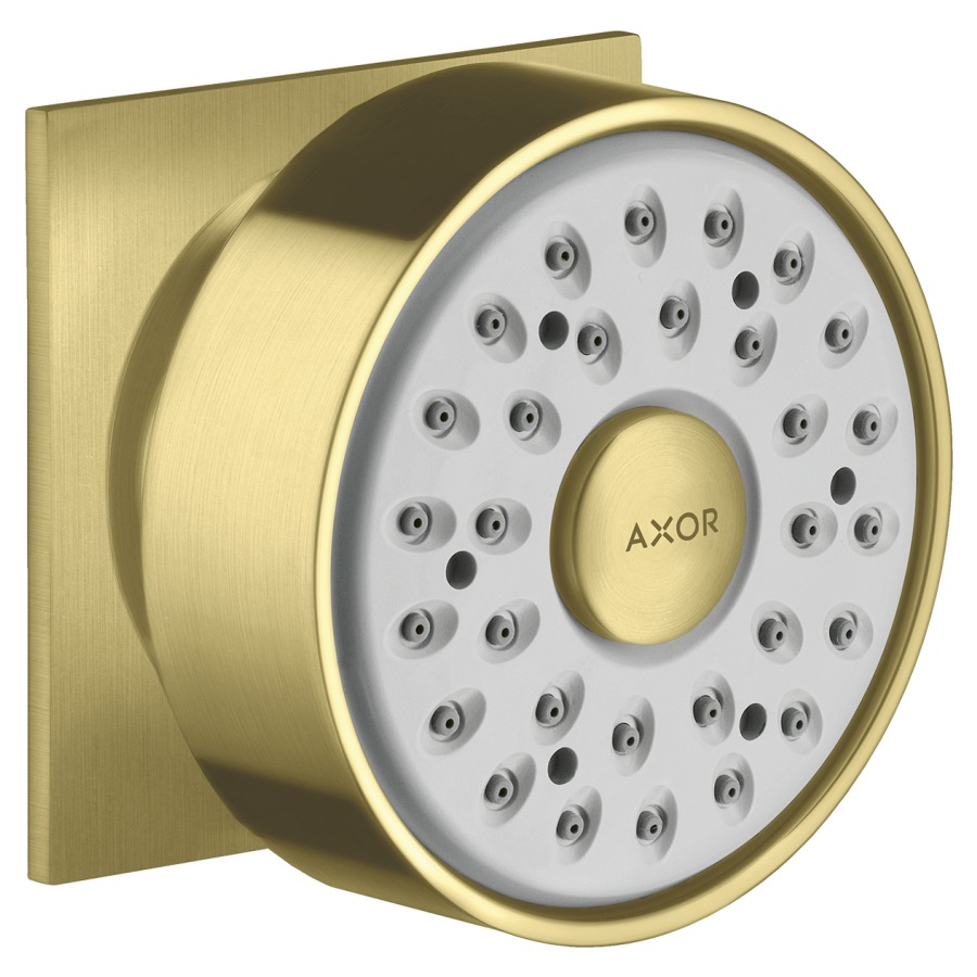 Douche latérale AXOR 1/2"
à rotule, Quick Clean
rosace carrée
groupe acoustique NT