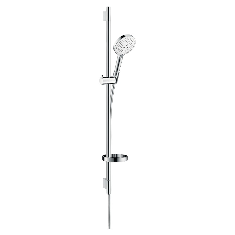 Garniture de douche RAINDANCE
SELECT S 120/UNICA'S PURO
douche à main Raindance Select
S 120 3jet, Quick Clean
glissière Unica'S Puro 90 cm
tuyau de douche Isiflex 160 cm
jatte à savon Casetta SoftCube
groupe acoustique NT