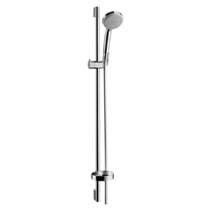 Garniture de douche CROMA 100
VARIO/UNICA'C, douche à main
Croma 100 Vario, Quick Clean
glissière Unica'C 90 cm
jatte à savon Cassetta'C
tuyau de douche Isiflex'B
160 cm, groupe acoustique NT