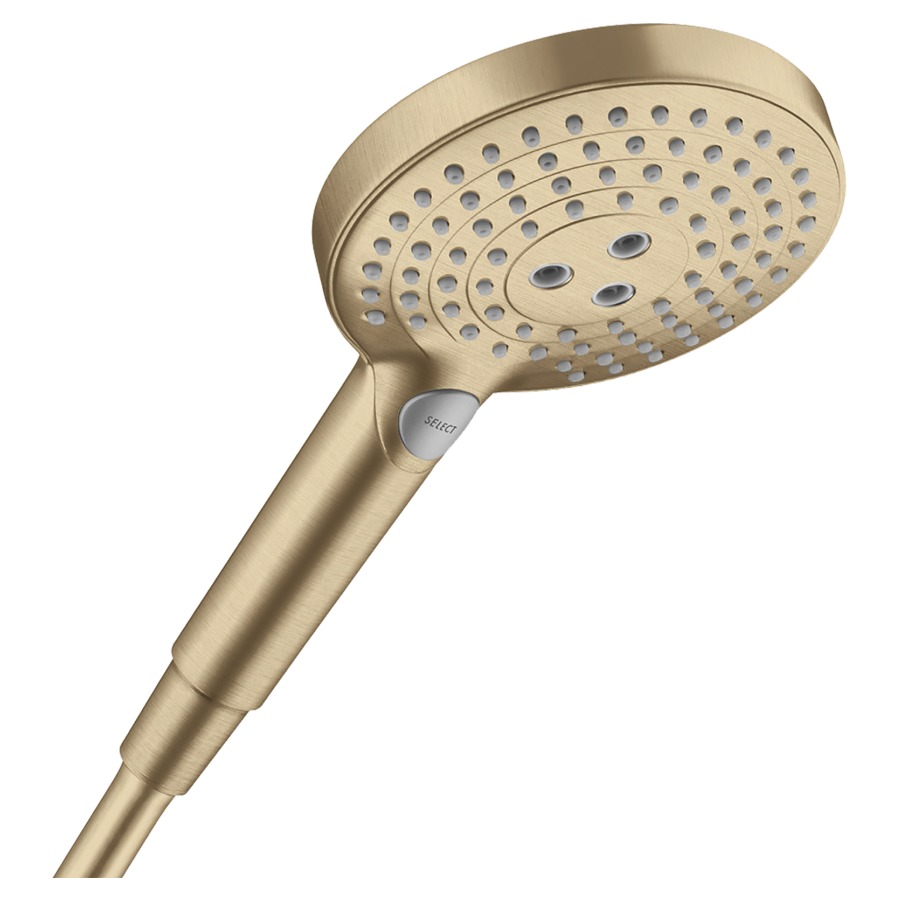 Douche à main RAINDANCE SELECT
S 120, D 13 cm, 3jet, RainAir/
Rain/WhirlAir, function Air-
Power, Quick Clean, système
anticalcaire, débit 16 l/min
groupe acoustique I