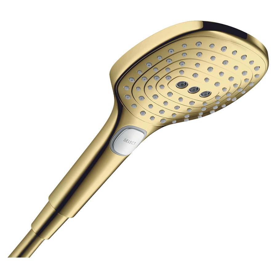 Douche à main RAINDANCE SELECT
E 120, D 12 cm, 3jet
RainAir/Rain/WhirlAir
Quick Clean, débit 14,4 l/min
groupe acoustique I