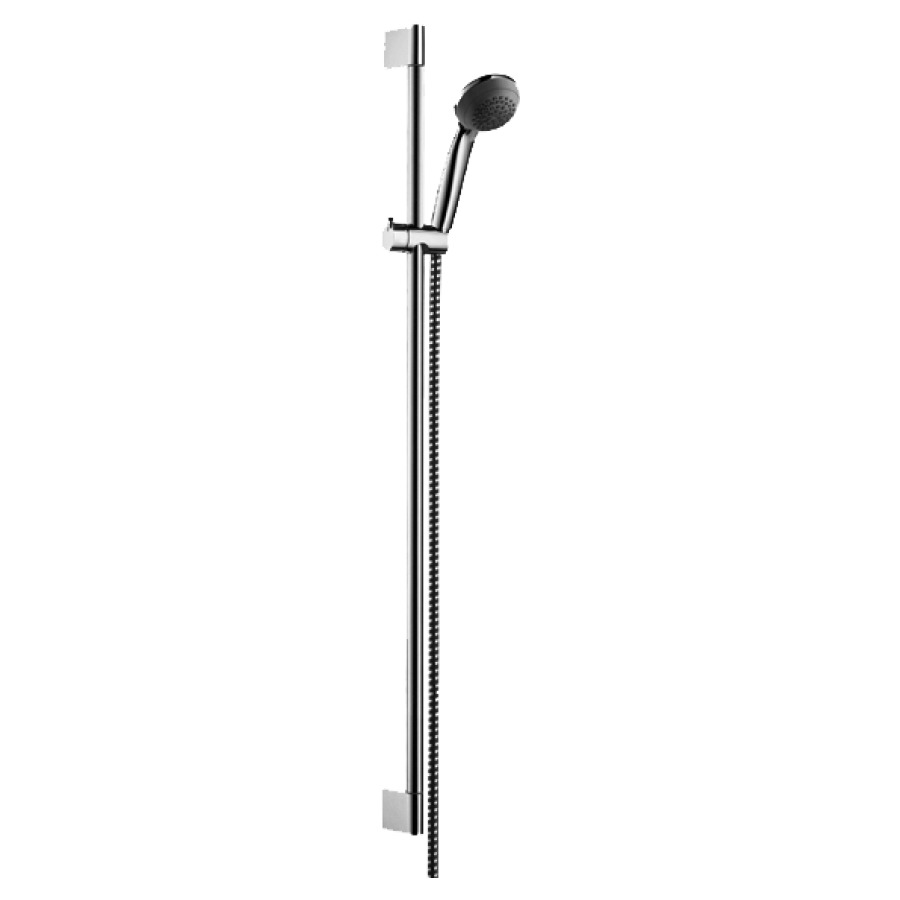 Garniture de douche CROMETTA
85, douche à main Crometta 85
1jet, Quick Clean, glissière
Unica'Crometta 90 cm, groupe
acoustique NT