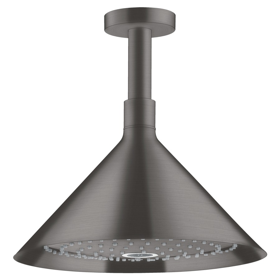 Douche au plafond FRONT 240
S 280 mm, D 279 mm, 1/2", 2jet
Quick Clean, amovible
réglable, poussoir, bras de
douche pour montage au plafond
débit Rain 17 l/min, débit
RainAir 16 l/min, groupe
acoustique NT