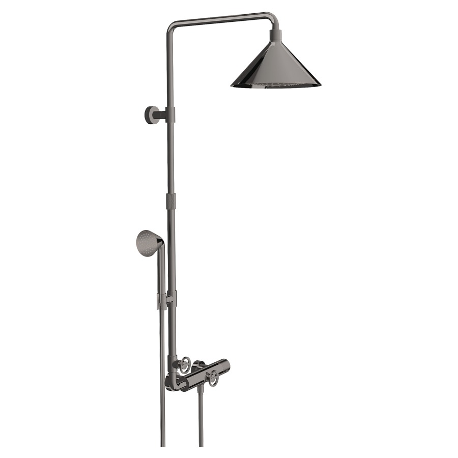 Système de douche BY FRONT
E 138-162 mm
thermostat 1/2" AP, inverseur
pomme de douche Raindance
Select S 240 2jet D 279 mm
Quick Clean, débit Rain
17 l/min, débit RainAir
16 l/min, réglable par bouton-
poussoir, pomme de douche
hauteur réglable 300 mm, bras
de douche A 400 mm, douche
à main Front 1jet D 85 mm
Quick Clean, débit 9 l/min
support, tuyau de douche
160 cm, groupe acoustique I