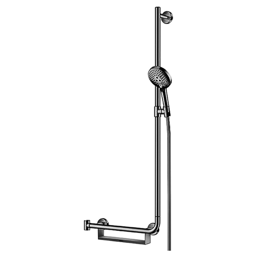 Garniture de douche RAINDANCE
SELECT S 120/UNICA COMFORT
droite, douche à main
Raindance Select S 120 3jet
glissière Unica Comfort 110 cm
tuyau de douche Isiflex 160 cm
tablette en matière
synthétique