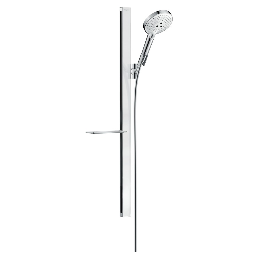 Garniture de douche RAINDANCE
SELECT S 120 3jet, douche à
main Raindance Select S
120 3jet, glissière Unica'E
90 cm, tuyau de douche 160 cm
jatte à savon Casetta E