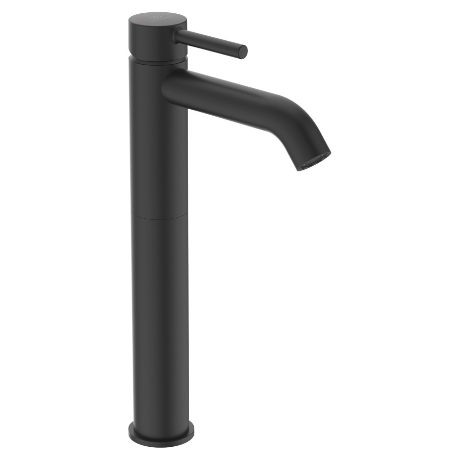 Mélangeur de lavabo CERALINE
S 150 mm, goulot fixe
haute colonne
H jusqu'à aérateur 250 mm
sans vidage
groupe acoustique I