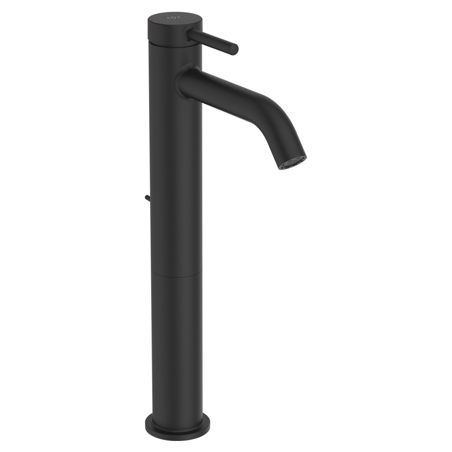Mélangeur de lavabo CERALINE
NUOVO, S 135 mm, goulot fixe
avec fonction Blue-Start
haute colonne
H jusqu'à aérateur 240 mm
vidage excentrique
groupe acoustique I