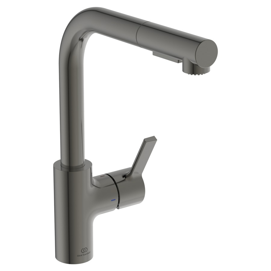 Mélangeur d'évier GUSTO
S 235 mm
goulot orientable 360°
douche extensible réglable
haute colonne
H jusqu'à aérateur 295 mm
groupe acoustique I