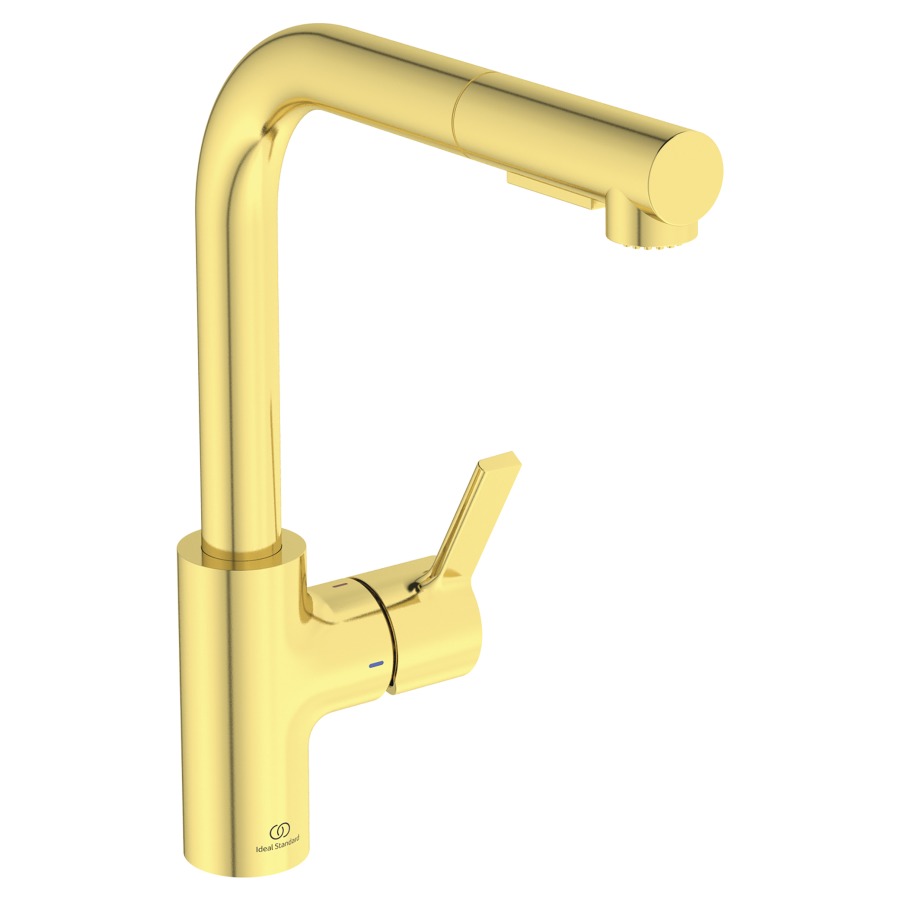 Mélangeur d'évier GUSTO
S 235 mm
goulot orientable 360°
douche extensible réglable
haute colonne
H jusqu'à aérateur 295 mm
groupe acoustique I