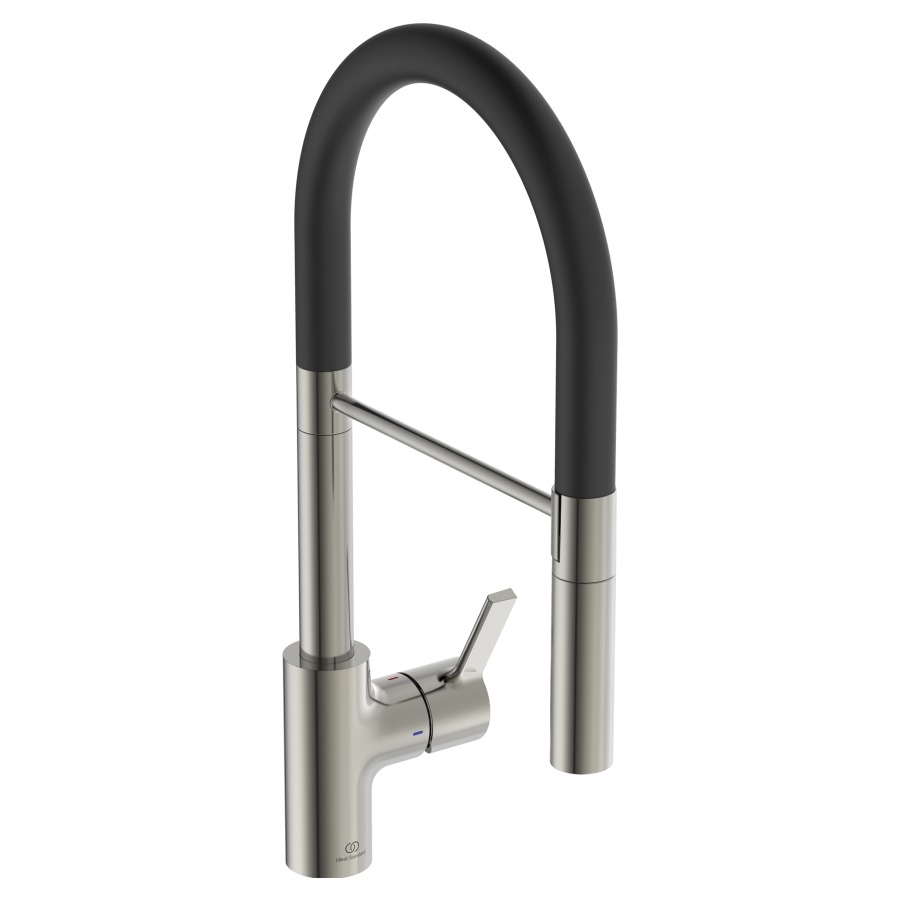 Mélangeur d'évier GUSTO
SEMI-PROFESSIONAL H484
S 225 mm
goulot orientable 360°
douche extensible réglable
H jusqu'à aérateur 142 mm
support de douche magnétique
groupe acoustique I