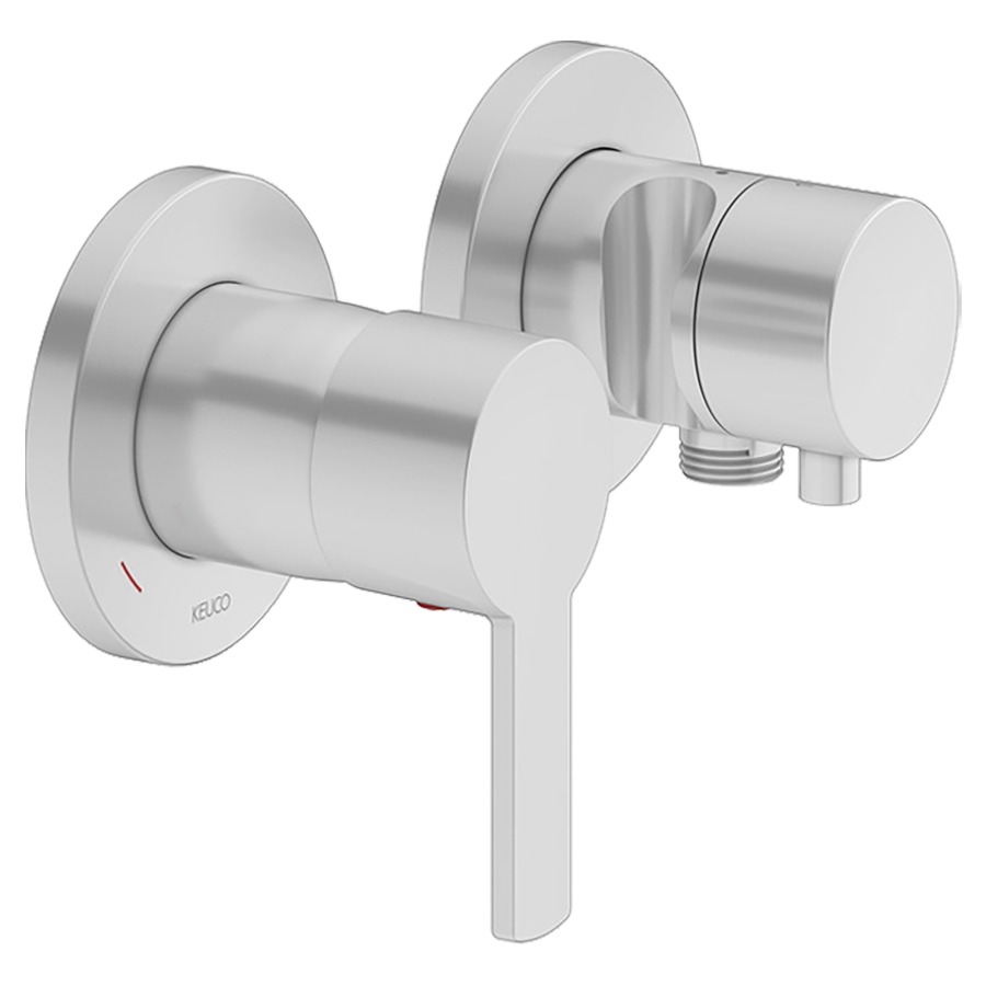 Mélangeur de douche PLAN BLUE
UP
set de montage final
pour 2 fonctions, avec
raccordement de tuyau et
support de douche, sans
corps à encastrer 766 472/519